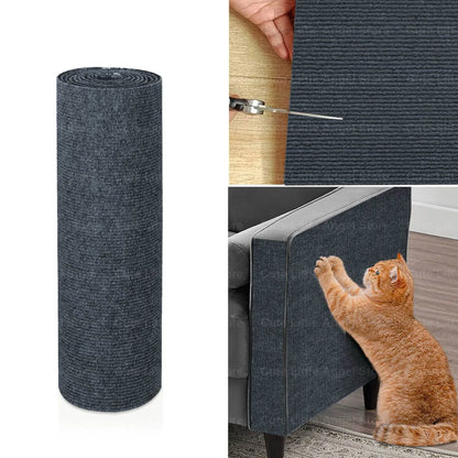 40x300cm Cat Scratcher Sofa Protector Cats Scratcher Pad Board Protection Trimmable Self-adhesive Carpet DIY Cat Scratch Mat