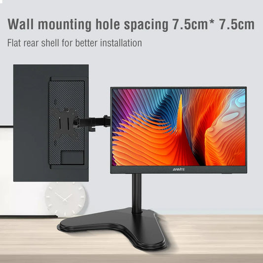 Anmite 15,6" Portabel Monitor IPS FHD 1080P HDR10 – Touch/Non-Touch USB-C HDMI Adaptive Sync Högtalare Gaming EU-lager