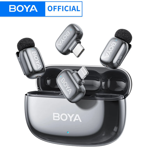BOYA Mini 2 Trådlös Myggmikrofon med Brusreducering
