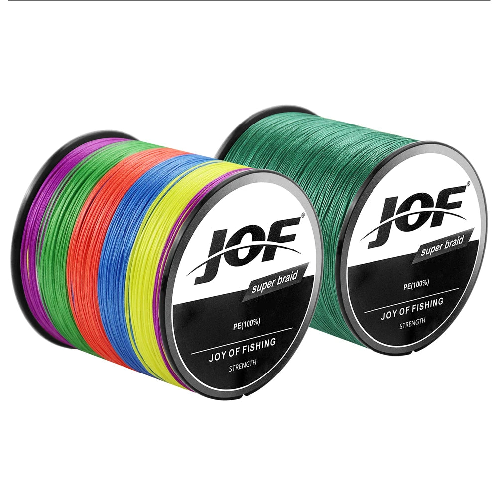 JOF 300M 500M 1000M 8 Strands 4 Strands 18-88LB PE Braided Fishing Wire Multifilament Super Strong Fishing Line Japan Multicolor
