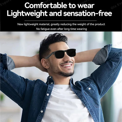 Lenovo Remote Touch Control 8K AI Smart Glasses Bluetooth Wireless Sunglasses Photo Camera Recording Voice Assistant Translator
