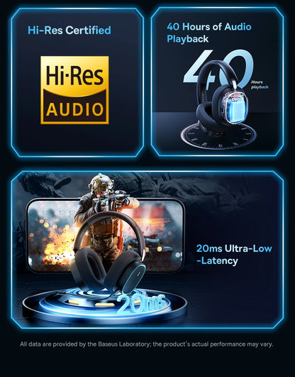 Baseus GH02 Trådlösa Gaminghörlurar med Mikrofon