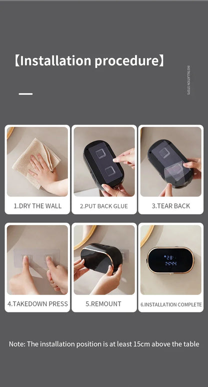 Automatic Foam Soap Dispensers for Bathroom Smart Washing Hand Machine with USB Charging Two Colors with ABS Material