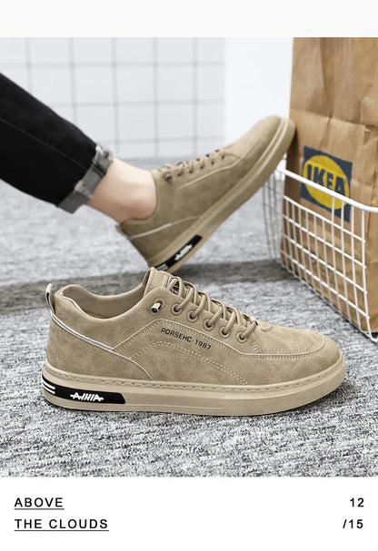 Autumn Men's New Breathable Work Safety Shoes Trendy Casual Sports Shoes Versatile Board Shoes For Motorcycle Riders