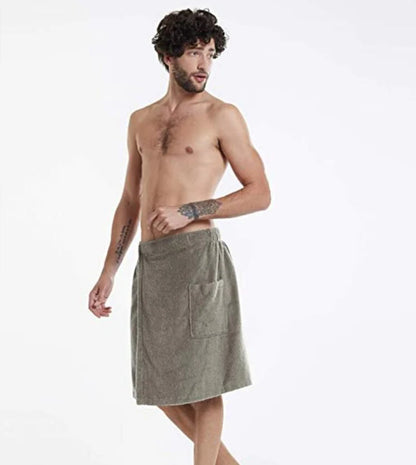 YOMDID Men Soft Wearable Bath Towel With Pocket Bathrobes Shower Wrap Sauna Gym Swimming Holiday Spa Beach Towel Toalla De Playa