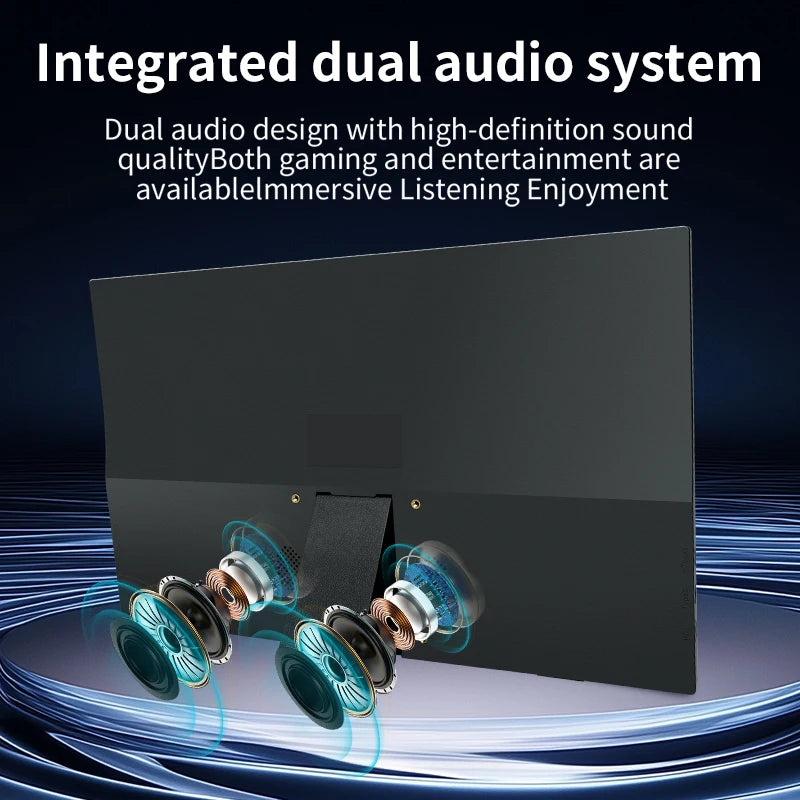 HGFRTEE 15.6 Inch Portable Monitor, FHD USB-C Mini HDMI External Second Screen, Gaming Extended Display for Laptop Mac PS4 PS5 Xbox