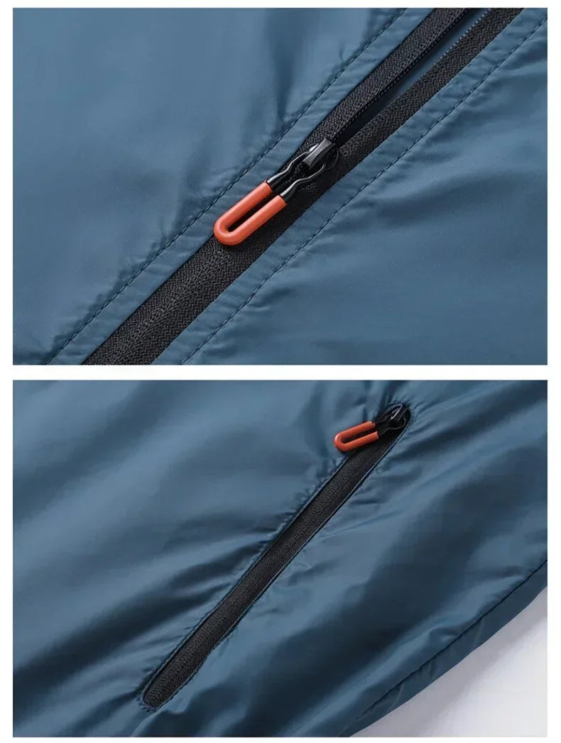 Unisex Lättviktig Friluftsjacka – Vattentät Snabbtorkande Skin Jacket för Vandring, Camping & Fiske, 3 Färger