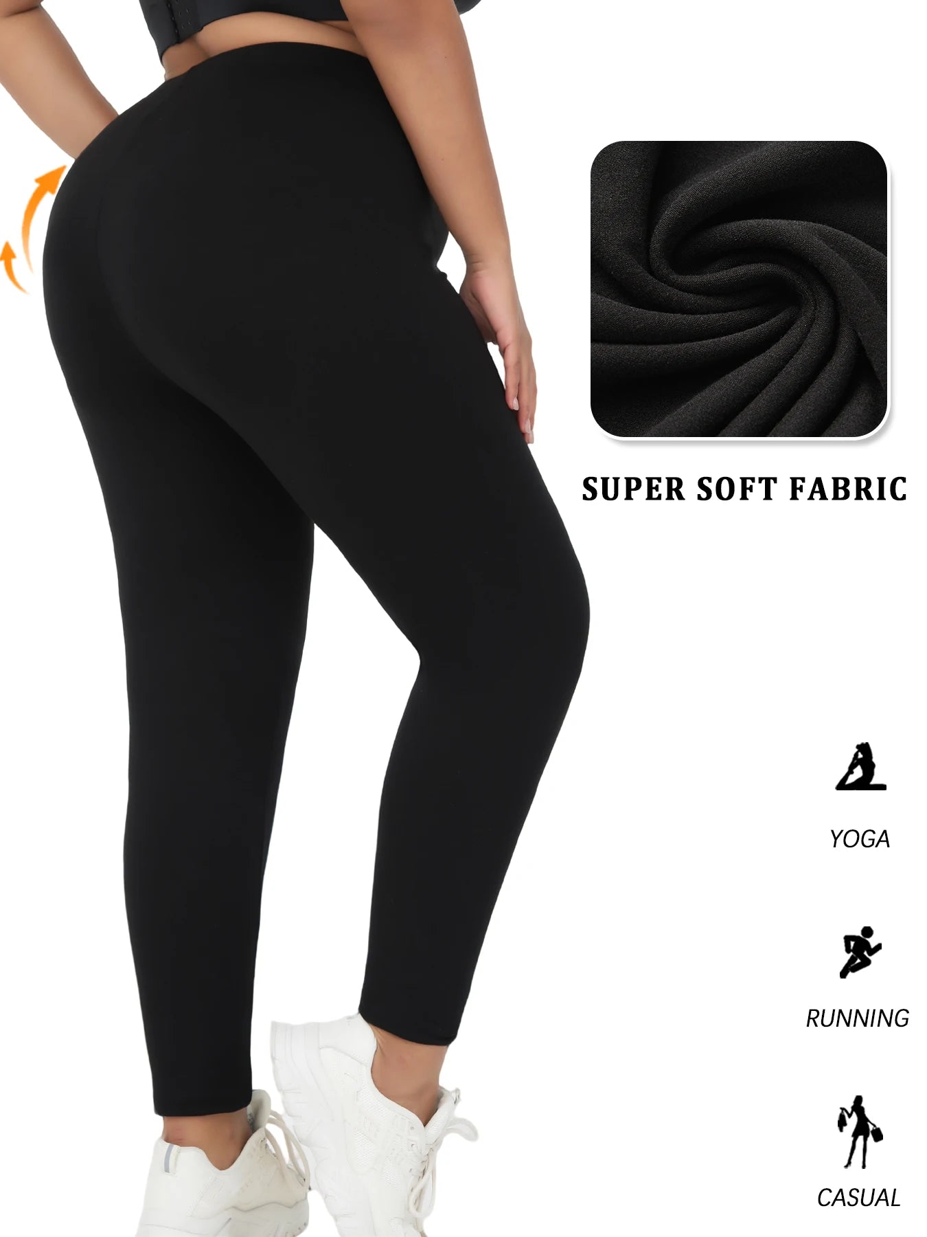 Plus Size Super Soft Sport Leggings For Women No See Through Workout Running Yoga Athletic Running Leggings