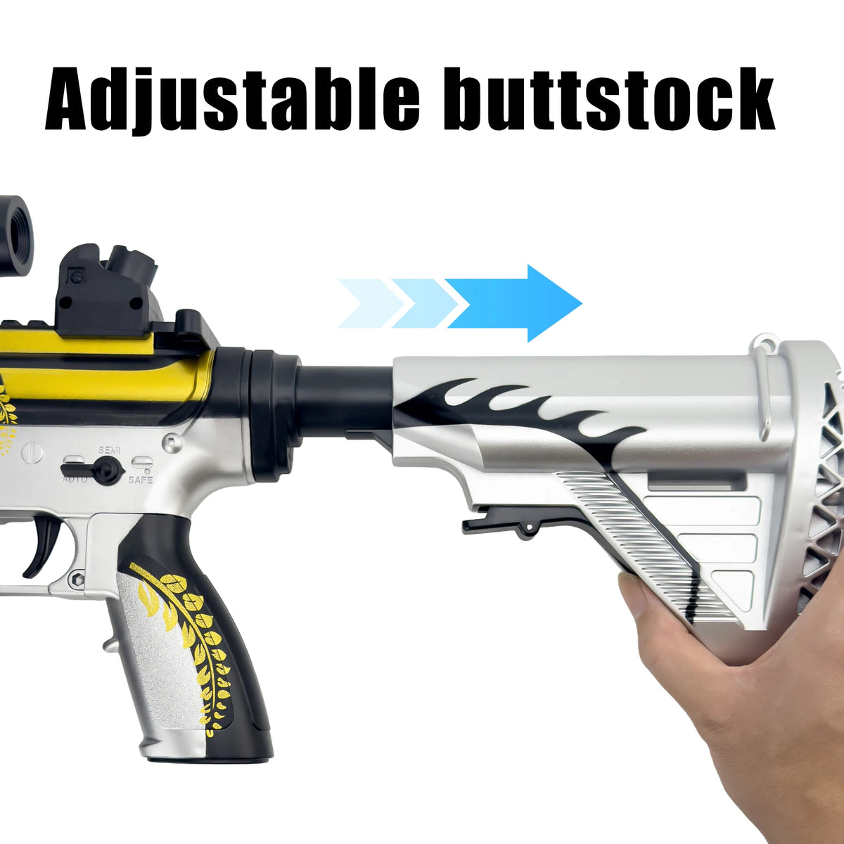 M416 Elektrisk Gel Blaster Gevärtillbehör Vattenpärla Leksak Skjutspel