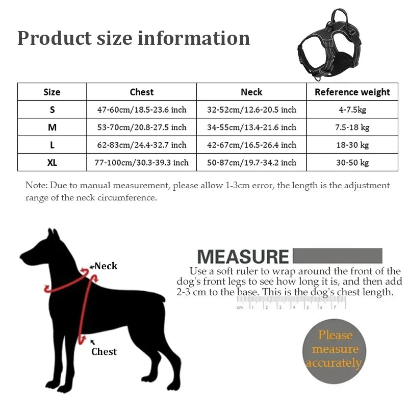 Justerbar Hundsele med Reflex – Andningsbar Oxford-väst, No-Pull, S–XL, 8 Färger