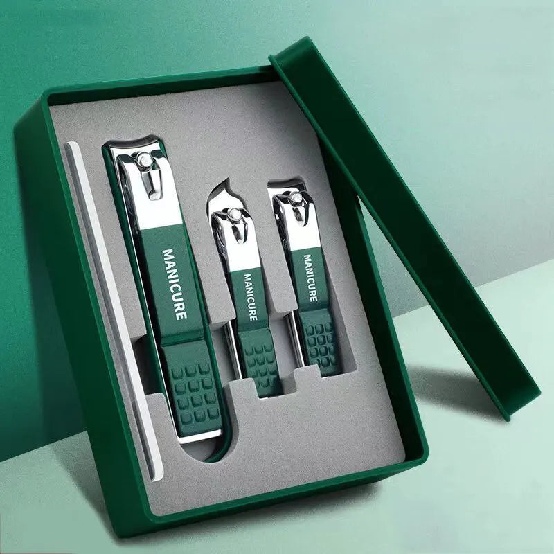 Nagelklippare Set 4 delar – Högkvalitativt Kolstål Unisex Pedikyr Portabelt, 3 Stilar