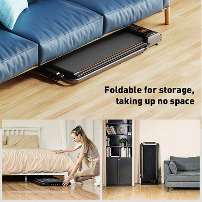 Formill FT51/FT50/FT52 Treadmill 2 In 1 Walking Running Treadmill 0.75-2.5HP Foldable Under Desk Treadmill38*95cm Running Area With Armrest LED Display Oil Drip Hole Indoor Home Gym Exercise Machine