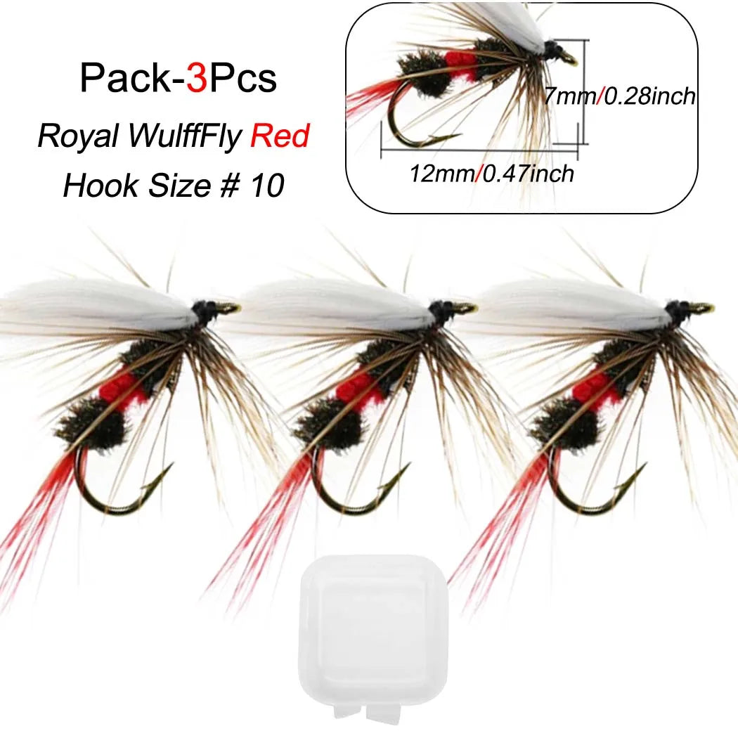 1/3Pcs Fly Fishing Lure Nymph Dry Wet Flies Bionic Bait Fly Trout Fishing Lures
