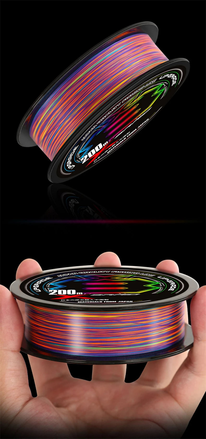 NEW Japan Original Xbraid Upgrade X8 Never Fade Multicolor Multifilament Line Fishing 1000M/500M/300M for Carp Bass Fishing Line