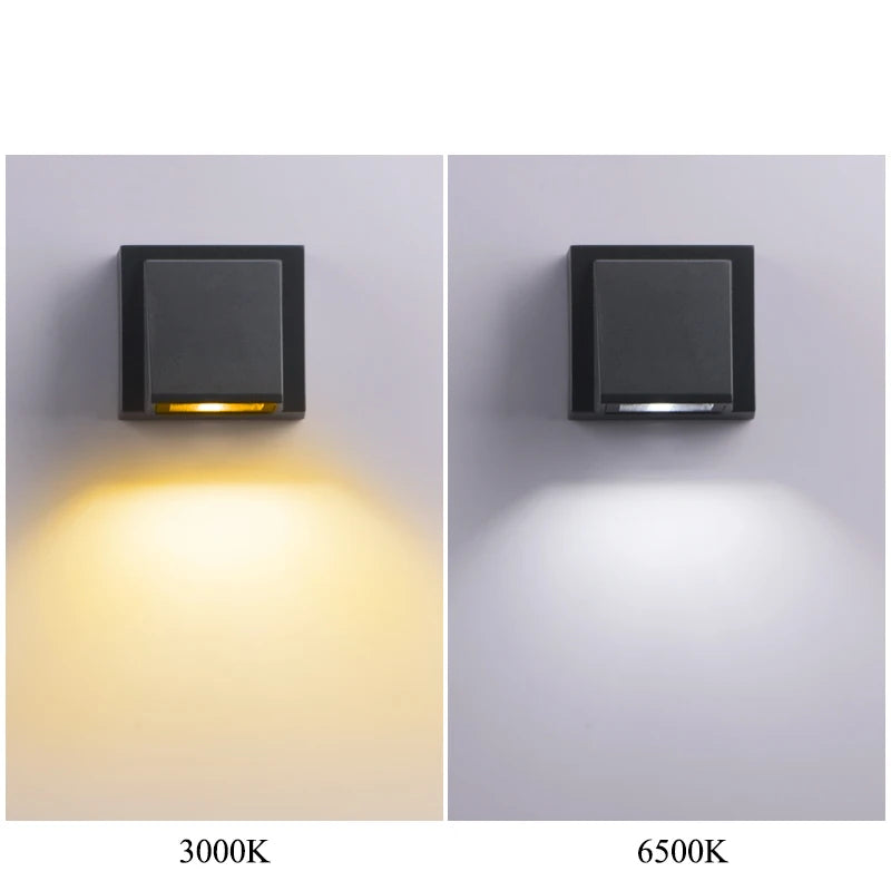 Modern LED Vägglampa In- & Utomhus – Vattentålig, 2 Stilar (A/B), Varmvit 3000K/Kallvit 6500K