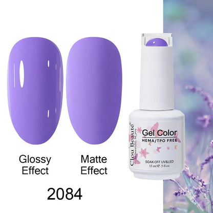 Clou Beaute Gel Nail Polish Neon Brown Royal Blue Red Green Pastal Nude Nail Art Varnishes Gel Lacquer Top Coat UV Gel Nail