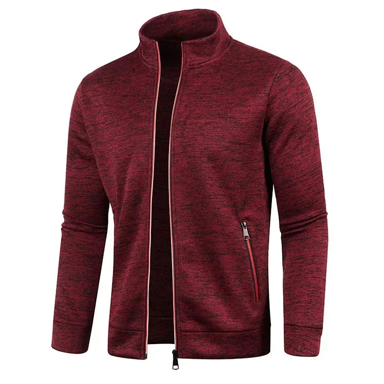 Herrhoodie med Dragkedja – Sportig Cardiganjacka för Höst & Vardag, S–3XL