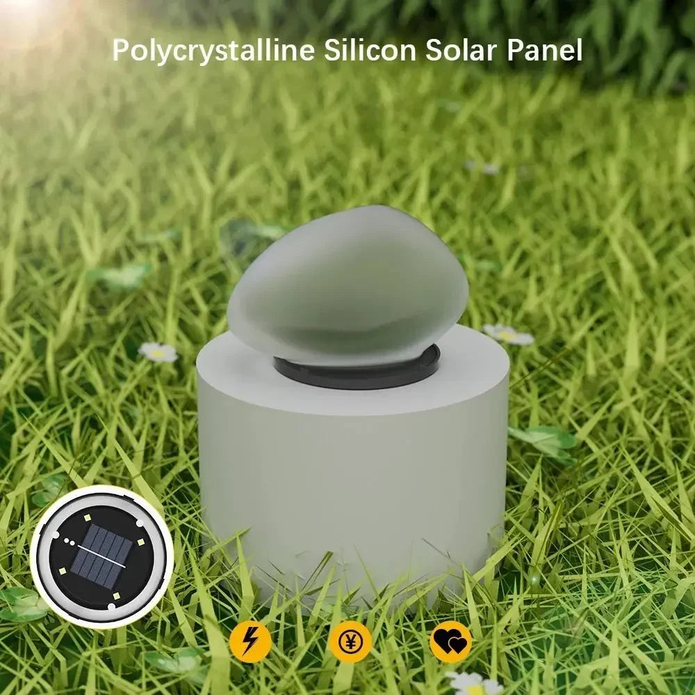 IWP Solcells Stenlampa Frostad – IP65 4 LED 6–8h Ljustid Automatisk Dag/Natt Trädgård Gräsmatta Vit Varmvit Färgad