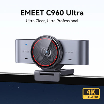 Webcam 4K Ultra HD with 1/1.5"Large Sensor & Metal Body,PC Accessories USB Camera for Online Meetings/Streaming/Content Creation