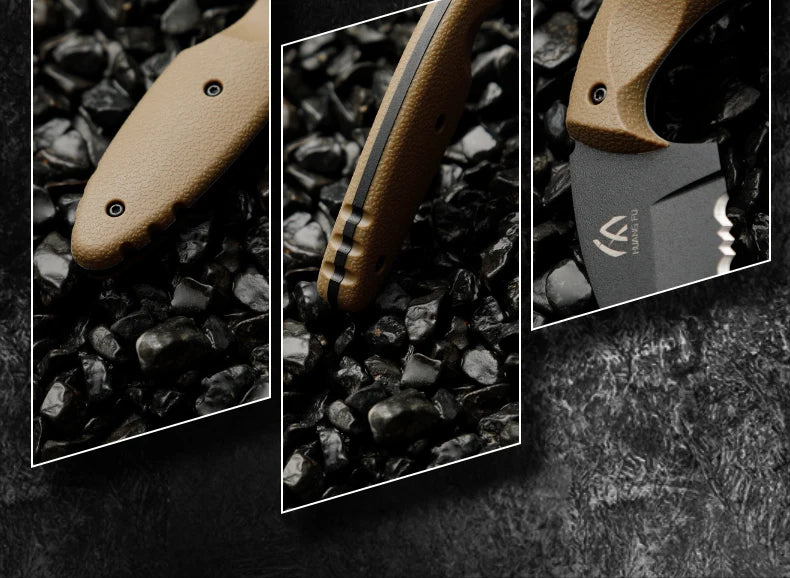 Simple and portable straight knife with sheath storage, anti slip and comfortable handle, outdoor outing, fishing, gardening, mu