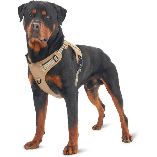 Militär Taktisk Hundsele – No-Pull, Reflexremsor, Kontrollhandtag, S–XL, 4 Färger
