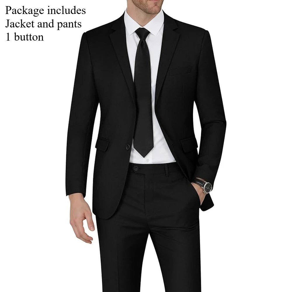 Men Suits Sets High Quality For Wedding Elegant 2 Pieces Jackets Pants Stretch Blazers Tailored Formal Full 2025 Costume