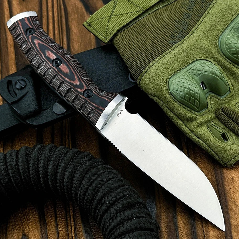 853 Wilderness Adventure Fixed 8Cr13Mov Blade Knife Practical Tool Outdoor Camping Fishing Jungle Trekking Straight Knife EDC