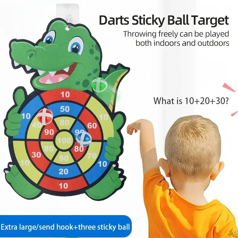 Educational Games Dart Board Baby Toy Stickey Ball Dart Indoor Sports Child Montessori Games for Children 3 to 12 Years