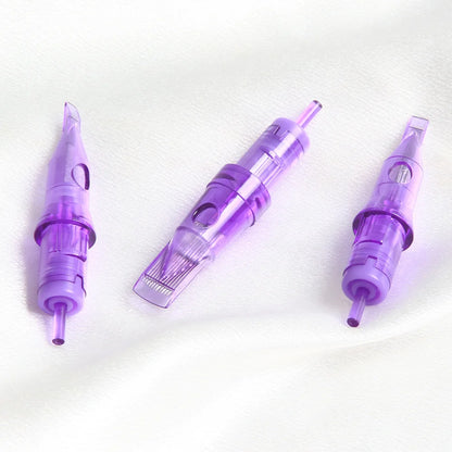 10pcs Tattoo Makeup Cartridge For Tattoos Pen Gun Machines Disposable 0.30MM Pink Sterilized Safe Single Needles