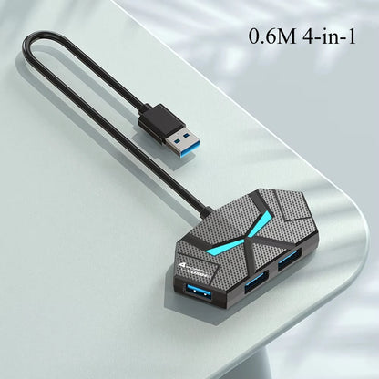 USB 3.0-hubb med 4 eller 7 portar – 0,6 eller 1,2 m