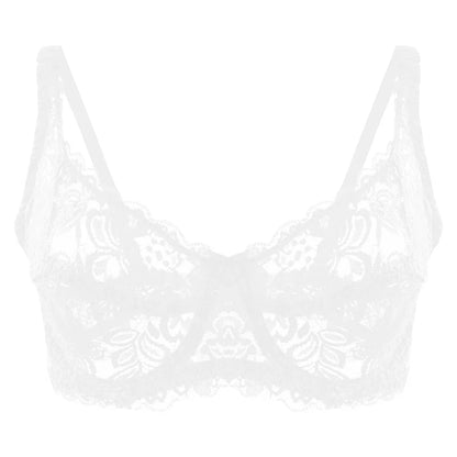 Women Sexy Lace Bras Plus Size Push Up Bralette Hollow Out Lingerie Embroidery Bra Brassiere Female Underwired Underwear