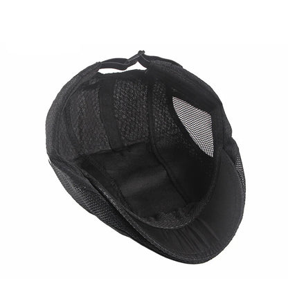 Summer Beret Hats for Man Forward Cap Women Hollow Mesh Breathable Flat Peaked Caps Fashionable Outdoor Cap Adjustable
