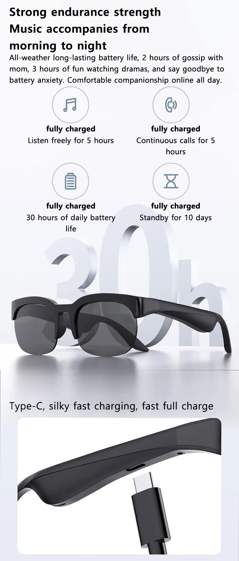 Lenovo AI Smart Glasses AI Translation HD Hands-Free Calling AI Chat Logging Music Playback 8K Smart Sunglasses NEW