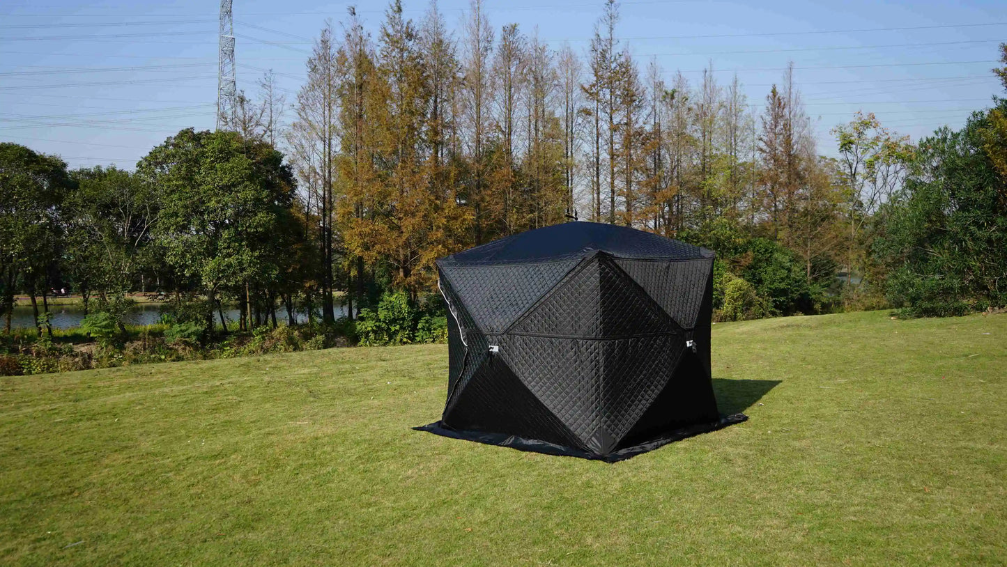 Outdoor Sauna Tent Portable Fireproof Camping Warm Ice Fishing Automatic Tent for Camping, Backyard, Home Gym