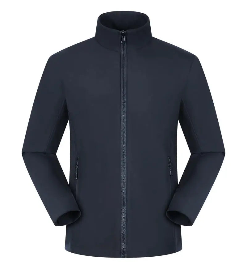 customized logo Men's Tactical Jackets Softshell Lightweight Coats with Pockets Water Resistant Outdoor Hiking couple top C2407
