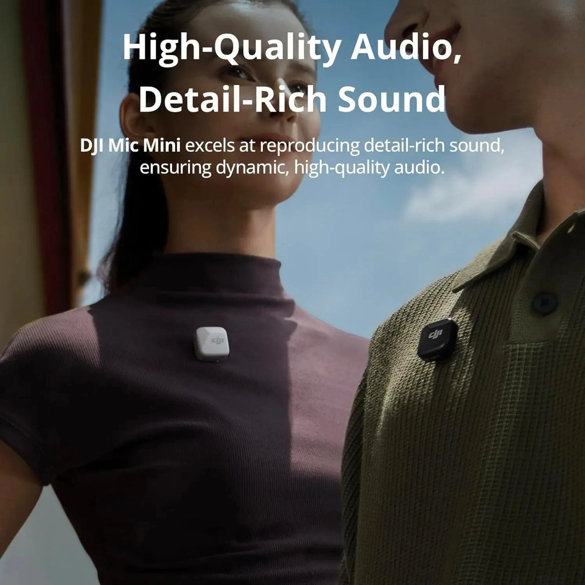 DJI Mic Mini trådlös streamingmikrofon för mobil – brusreducering och flera set