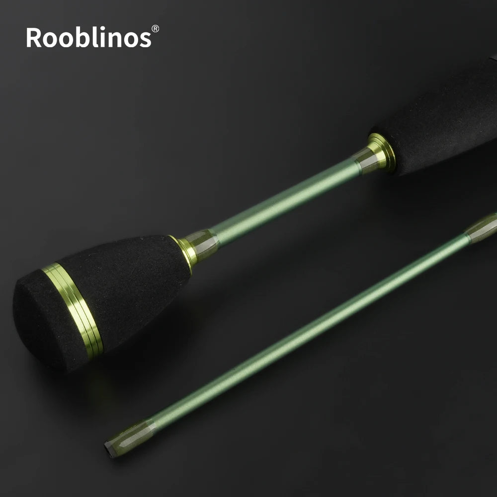 ROOBLINOS Ultralätt Öringspö 1,85m – 27T Kolfiber Fast Action Spinning 2026, Grön/Ljusgrön