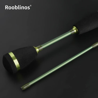 ROOBLINOS Ultralätt Öringspö 1,85m – 27T Kolfiber Fast Action Spinning 2026, Grön/Ljusgrön
