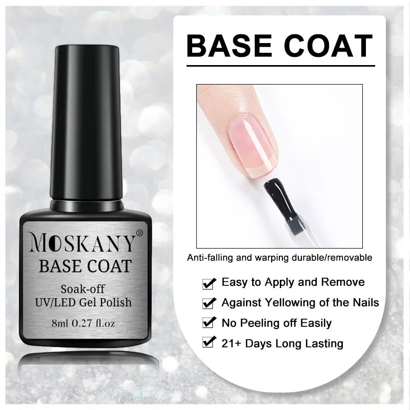 Acrylic No-acid Primer Nail Art Set With Base Coat And Top Coat Soak Off Gel Nail Polish For Nail Art Design Tool Kit