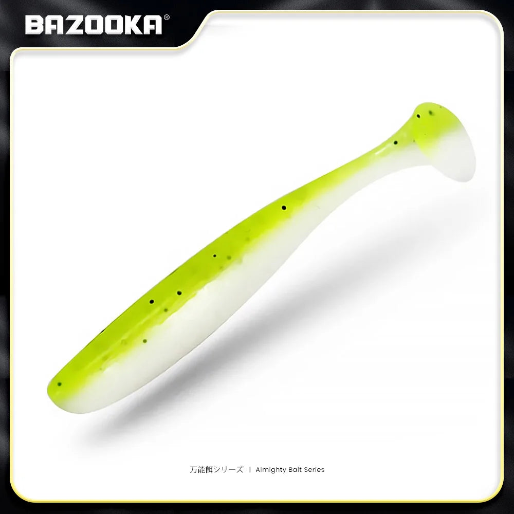 Bazooka Shad Worm Fishing Soft Lure Big Silicone 90 100mm Bait T Tail Easy Shiner Wobbler Swimbait Pesca Trout Pike Bass Winter