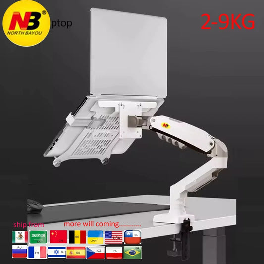 NB F80 + FP-2 Full Motion 360 Graders Vridbar Gasfjädrad Arm med Laptopbricka