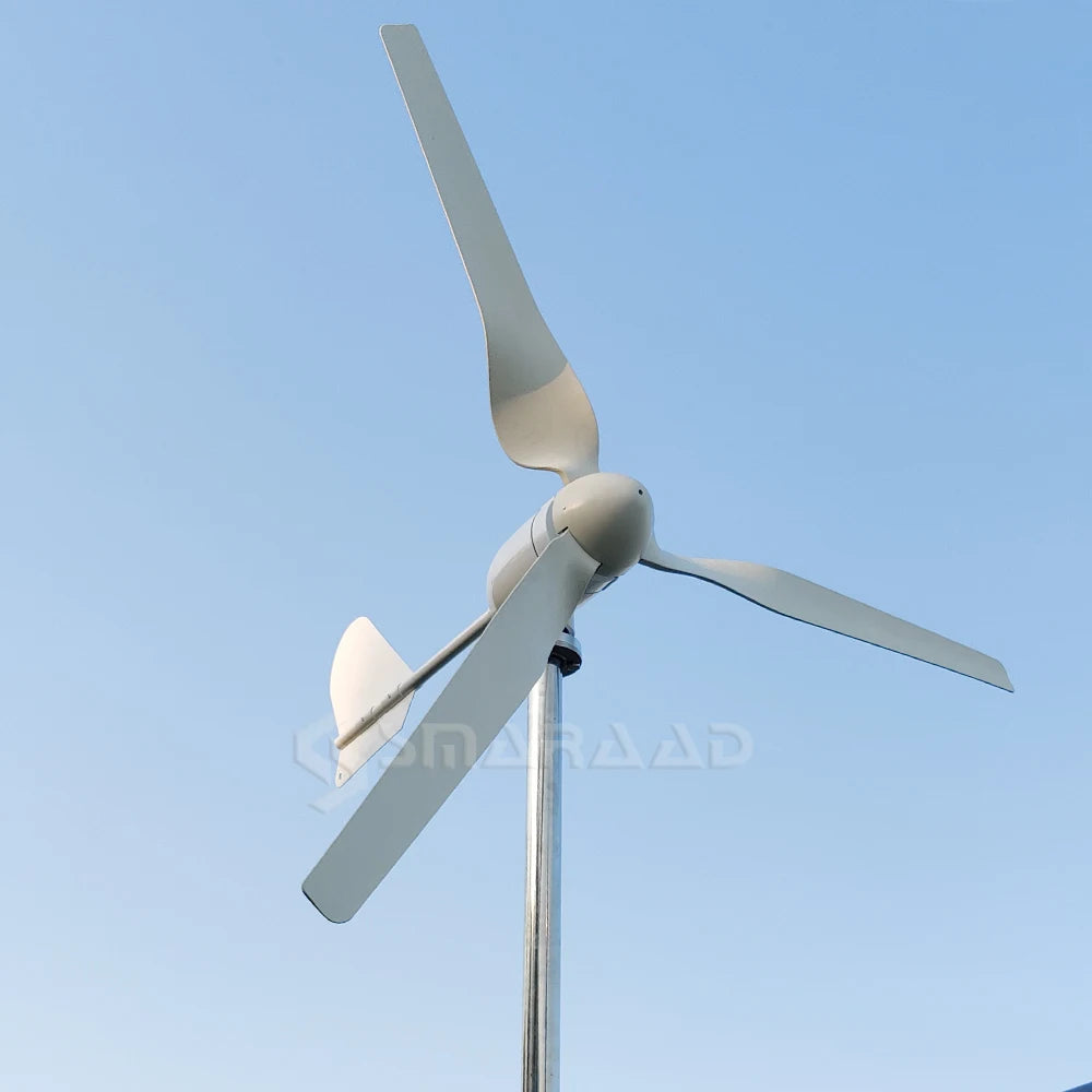 SMARAAD Horisontell Vindturbin 3kW/8kW – Låg Startvindhastighet Hybrid Sol+Vind Off-Grid Batterisystem 12–96V EU-lager Polen CE