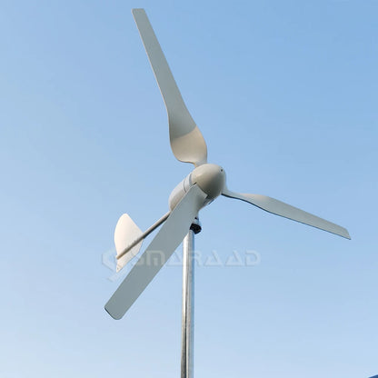 SMARAAD Horisontell Vindturbin 3kW/8kW – Låg Startvindhastighet Hybrid Sol+Vind Off-Grid Batterisystem 12–96V EU-lager Polen CE