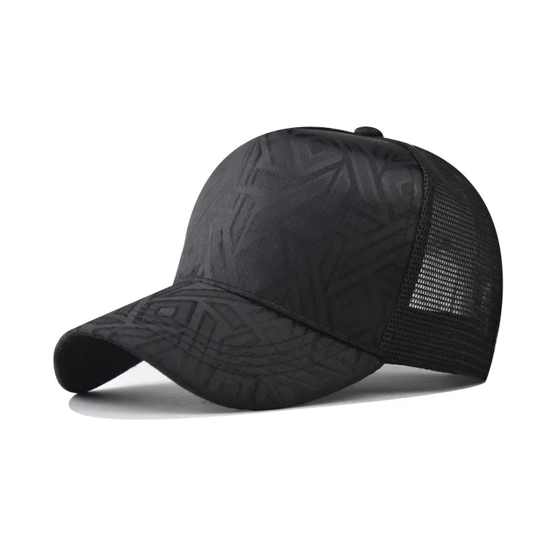 54-60Cm Adjustable New Thousand Birds Rhombus Plaid Baseball Men's and Women's Plaid Cap Plaid Fashion Hat Black Flat Brim Hat