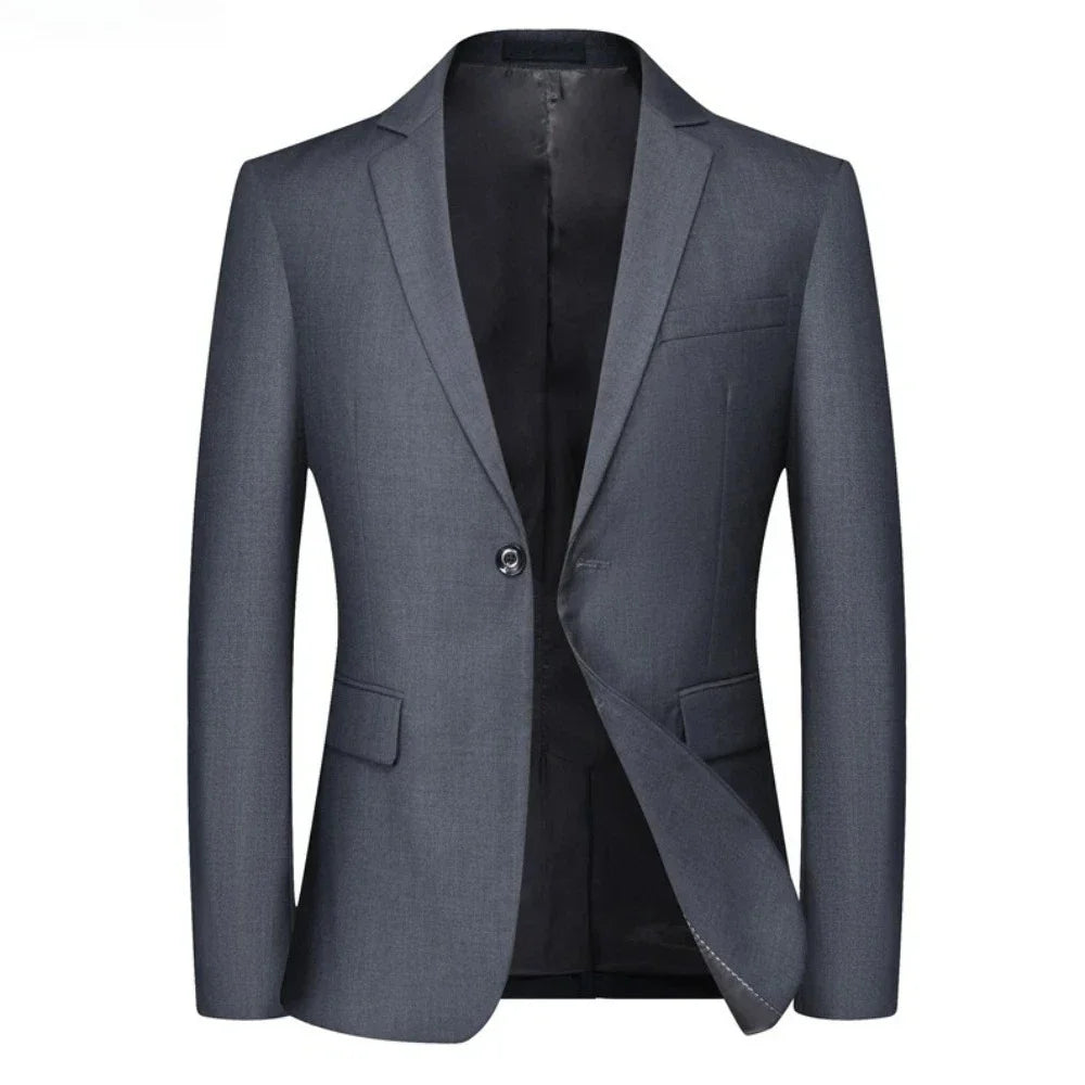 Herr Slim Fit Kavaj – Sträckbar Formell Blazer för Kontor, Bröllop & Casual, 13 Färger, Storlek S–7XL
