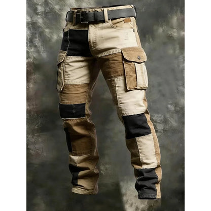 Male Cotton Cargo Pants Khaki Casual Men Tactical Joggers Cargo Multi-Pocket Fashion Black Army Light gray Trousers Work Wear