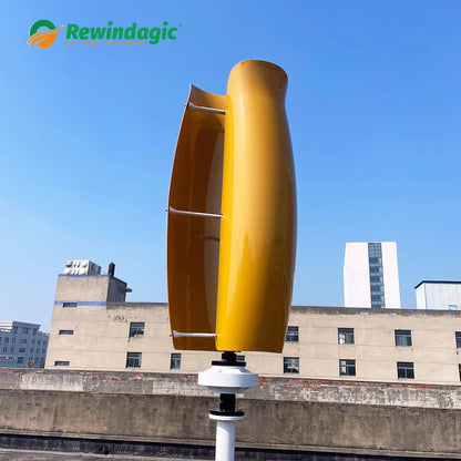 Vertikal Vindturbin 10kW/30kW 12V–220V – Magnetlevitation Kärnlös 2 Blad Nätansluten/Off-Grid Hushåll Båt Gata, 6 Färger