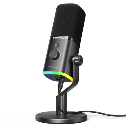 MAONO PD100X Dynamic Microphone. Software Noise Reduction Included. RGB Gaming Mic. Enhances Gaming Experience. Ideal for Record