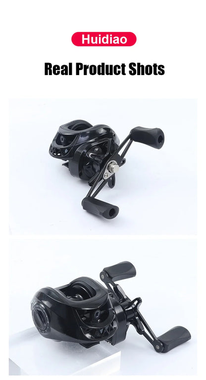 Huidiao Beginner Baitcasting Reel 7.2:1 Easy Casting Fishing Reel 10KG Max Drag 12-Level Magnetic Brake System for New Angler