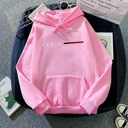 Paris Letter Womens Sweatshirts Printed Home Casual Hoodies Sports Pullover Tops Daily High Quality Woman Clothing Autumn Winter